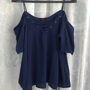 Cute blue blouse top size L